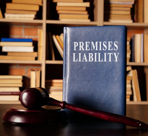 Premises Liability book with a court hummer.
